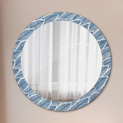 Produktbild von Spiegel - Mirror zum Wandspiegel Schlafzimmer – Schminkspiegel- Blätter- Ø80cm