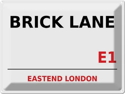 Produktbild von vianmo Blechschild 30x40 cm London Street Brick Lane E1