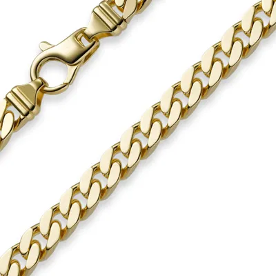 Produktbild von 7mm Panzerarmband Armband Armkette 585 Gold Gelbgold 21cm Herren Goldarmband