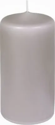 Produktbild von Premium Stumpenkerzen Hell-Grau 120 x 60 mm, 1 Stück