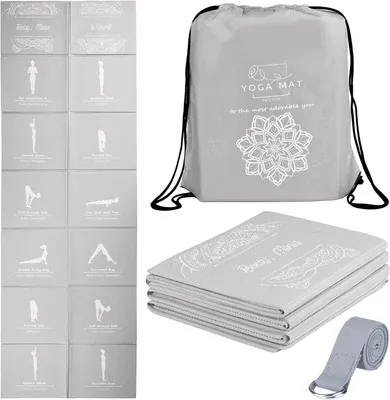 Produktbild von Faltbare Yogamatte 150x68x0,5 cm, rutschfest, PVC, für Zuhause
