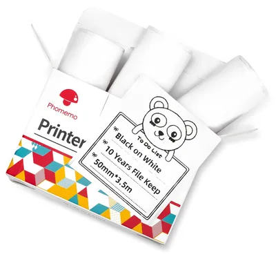 Thermopapier selbstklebend, 50 mm x 3,5 m, 3 Rollen