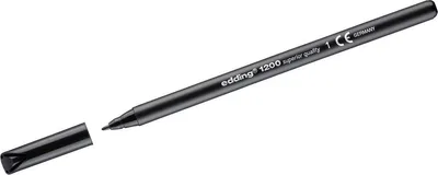 Produktbild von edding 1200 Fasermaler fein 1 mm Schwarz 10 Filzstifte