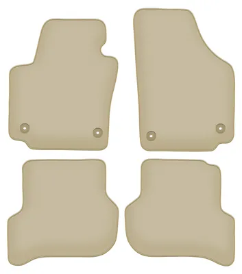 Image de Tapis de sol velours PREMIUM beige compatibles avec Seat Altea XL (08.2008-2015, monospace) – avec fixations – sur‑mesure