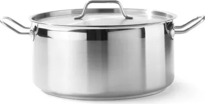 Imagen del producto de HENDI, olla para asar con tapa, acero inoxidable, 320x150 mm, 12 litros. Línea Profesional