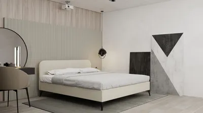 Produktbild von PANDA MÖBEL MAVILO Polsterbett mit Bettkasten, Bett ohne Matratze 180x 200 cm, Beige