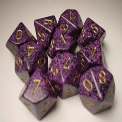 Produktbild von Chessex Hurricane Gesprenkelte D10 Würfel Set (10 Stück)