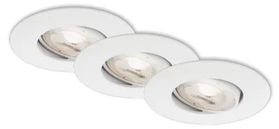 Productafbeelding van Briloner 3-delige set LED inbouwspots Nava Move, wit, Ø 9 cm, warmwit