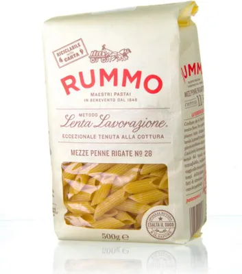 Produktbild von Rummo Mezze Penne Rigate No. 28 - Pasta aus Hartweizengrieß