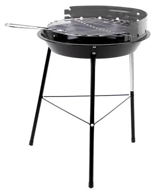 Produktbild von Mobiler Holzkohlegrill kleiner Rundgrill für 2 bis 3 Personen Grillfläche ca. Ø 32 cm Sicherer Stand dank 3 stabiler Beine Schwarz/Rot