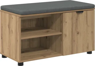 Image de vidaXL Flurbank, chêne artisanal, 80 x 38 x 46 cm