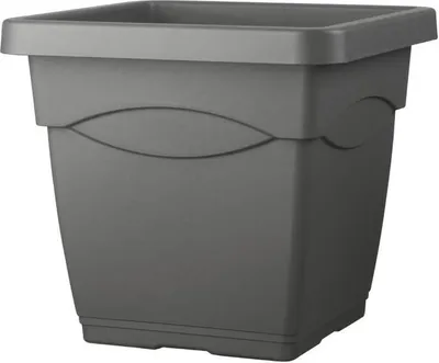 Immagine prodotto di Vaso Deroma Quadrato Antracite Iniettato Ø 38 cm