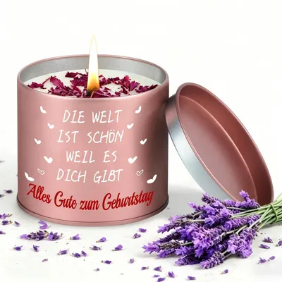Image de Bougie parfumée à la lavande, cire de soja, 9oz, durée de combustion de 50 heures, cadeau pour femmes