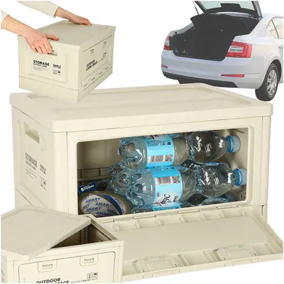 Obrázok produktu pre KIK KX3281 Skladací kempingový box 40 x 29 x 24 cm, svetlosivý
