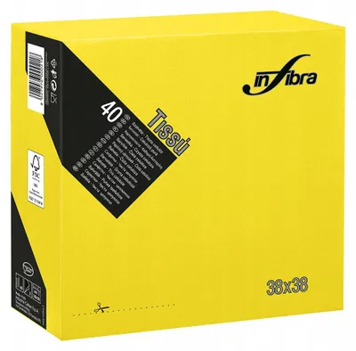 Produktbild von Infibra Tischservietten Limettengrün 38x38 cm 2-lagig 40 Stück