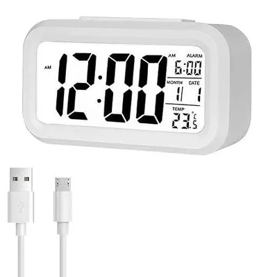 Zdjęcie produktu dla Budzik cyfrowy LED z temperaturą drzemką kalendarzem