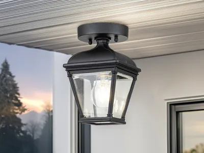 Produktbild von LED Außen Deckenleuchte, Laterne Landhausstil zur Terrassenbeleuchtung H: 22,5cm