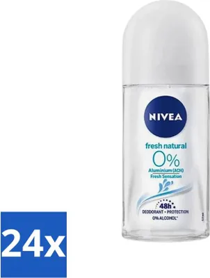 Produktbild von Nivea - Roll-On - Alufrei - Fresh Natural - 0% Aluminium - 50 ml - Vorteilspack - 24 Stücke