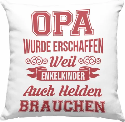 Produktbild von Trendation - Opa Geschenke Geschenk Deko-Kissen mit Füllung 40x40 mit Spruch Opa Geschenkidee Nichte Enkel Vatertag  Deko-Kissen mit Füllung 40x40 Großvater (Rosa)