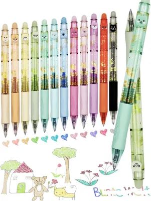 Produktbild von Geltinten 12 Farben, 0,5 mm Spitze, radierbar, für Schule