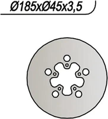 Immagine prodotto di Disco freno posteriore NG lato destro 5 fori da 6,25mm per MONTESA HONDA