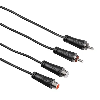 Obrázek produktu pro Hama 00122279, 2 x RCA, Samec, 2 x RCA, Samice, 10 m, Černá
