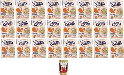 Produktbild von 24x Gran Cucina Crema per Cucinare,Creme auf Pflanzlicher Basis,Sauce zum Kochen Ohne Palmöl,Glutenfrei 200g + Italian Gourmet Polpa di Pomodoro 400g Dose