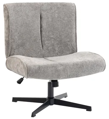 Produktbild von HOMCOM Sessel Drehbarer Höhenverstellbar Loungesessel mit Samtoptik, Grau