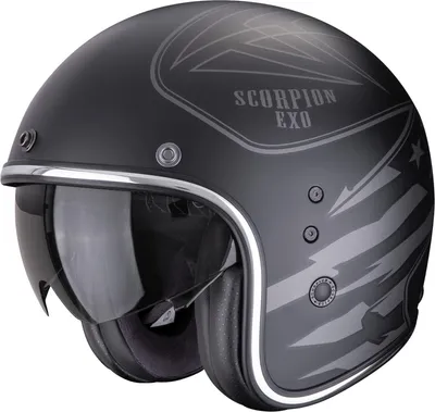 Produktbild von Scorpion Belfast Evo Dawg Jethelm, schwarz/grau, XL (60/61)
