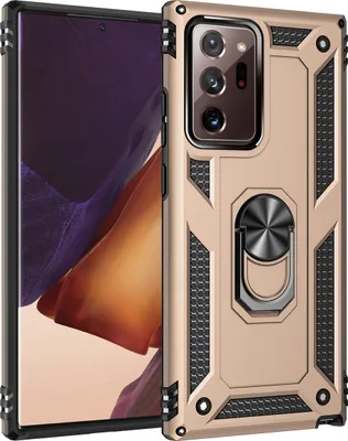 Image de Etui de protection pour Samsung Note 20 Ultra, étui de protection double couche robuste testé militairement avec support d'anneau pour Samsung Galaxy Note 20 Ultra Gold