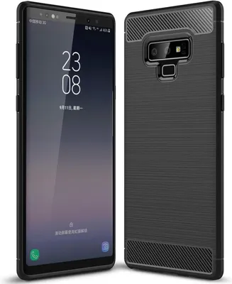 Produktbild von Conie Silikon Schutzhülle für Samsung Galaxy Note 9 Tasche Case Cover Bumper TPU Carbon Look Hülle in Schwarz