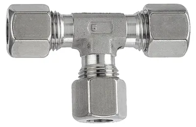 Produktbild von Riegler T-Verschraubung, Rohr-Außen-Ø 8 mm, Edelstahl 1.4571, 100 bar