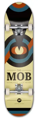 Produktbild von MOB Skateboard Eyechart 8.0 Complete - Komplettboard 31.875 x 8 Zoll - fertig montiert - Anfänger und Profi Skateboard - Auge