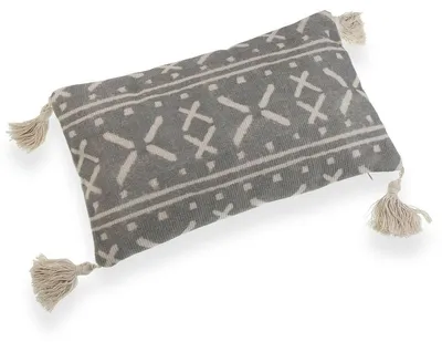 Kissen mit Quasten, mehrfarbig, 51,5 x 11,5 x 31,5 cm, waschbar