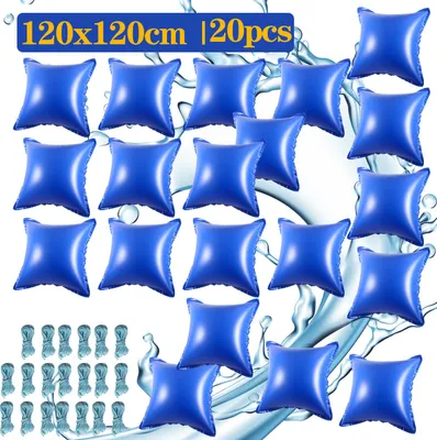 Zdjęcie produktu dla Poduszka powietrzna do basenu Vigevee, 120x120 cm | Zimowa poduszka do basenu | Kwadratowa osłona basenu z poduszką powietrzną | Odporna na mróz do -25°C | Materiał: PVC | 20 sztuk