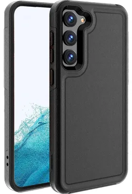 Produktbild von Mobigear Traveller Schutzhülle für Samsung Galaxy S23, Hartschalen-Rückseite, stoßfest - Schwarz