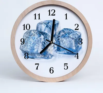 Produktbild von Holzuhr 30fi cm wanduhr - Ice Cube Ice