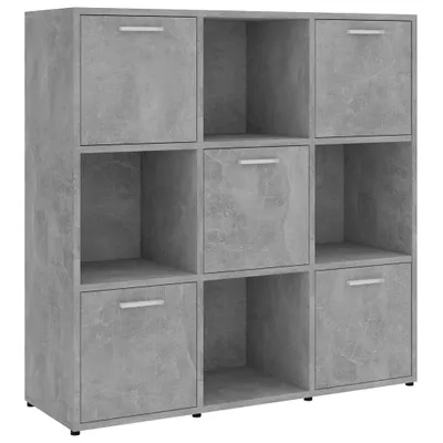 A 3x3 grid of storage cubes, some with drawers, against a white background.