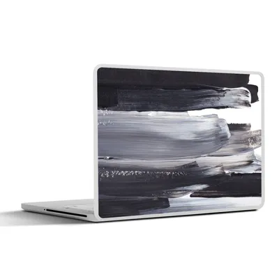 Produktbild von MuchoWow® Laptop Aufkleber Sticker Cover Farbe - Schwarz - Design 25x18 cm - Laptop-Deko