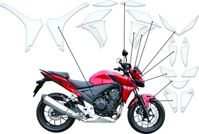 Produktbild von Lackschutzfolie Steinschlagschutz passend für Honda CBR 500 F