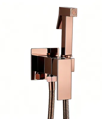 Produktbild von AjieQAQ Cubic Bidetarmatur mit Temperaturregelung, Kupfer RosšŠgold