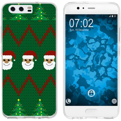 Produktbild von PhoneNatic Case kompatibel mit Huawei P10 Plus Silikon-Hülle X Mas Weihnachten X-Mas Sweater M7