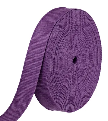 Katoenen Band 32 mm x 14 m, Polyester-Baumwolle, lila