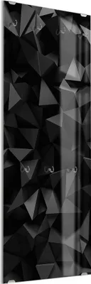 Produktbild von DEQORI Kleiderhaken aus Glas 50x125 cm 'Bizarre Oberfläche' Wand Garderobe Paneel Haken