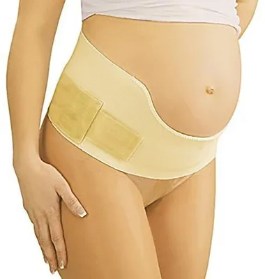Image de Ceinture de soutien abdominal pour grossesse, couleur beige
