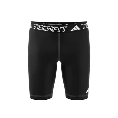 Image de Legging de sport TECHFIT adidas pour enfants/adolescents, modèle court, noir et blanc, taille 152