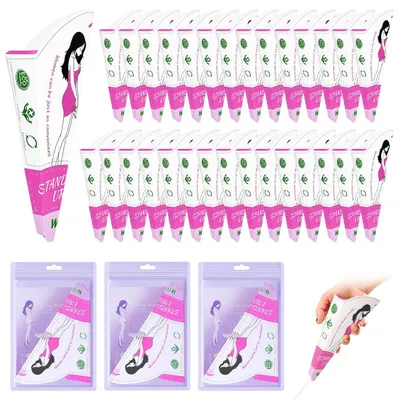 30er-Pack Einweg-Papier-Urinale für Frauen, rosa, tragbar