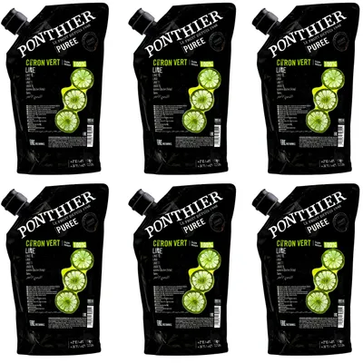Produktbild von Ponthier LIMETTEN PÜREE Zitrus-Frucht-Püree 6x 1KG