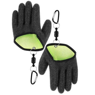 Produktbild von Wasserdichte rutschfeste Angelhandschuhe, Paar Landehandschuhe mit Magnetverschluss, Ideal für Raubfisch-Angeln