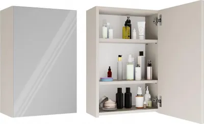 Zdjęcie produktu dla Szafka Łazienkowa Wisząca z Lustrem POLA Kaszmir 40x60 cm